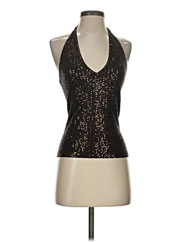 BCBGMAXAZRIA Sleeveless Silk Top (view 1)
