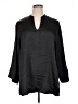 Lane Bryant 100% Polyester Black 3/4 Sleeve Blouse Size 16 - photo 1