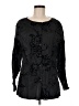 Faconnable Black Long Sleeve Blouse Size M - photo 1
