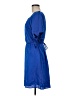 Ann Taylor 100% Polyester Solid Blue Casual Dress Size 8 - photo 5