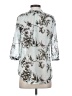 Fig Floral Silver 3/4 Sleeve Blouse Size S - photo 2