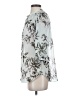 Fig Floral Silver 3/4 Sleeve Blouse Size S - photo 5