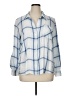 Style&Co 100% Rayon Plaid Blue 3/4 Sleeve Button-Down Shirt Size XL - photo 1