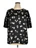 Alfani 100% Polyester Black Short Sleeve Top Size XL - photo 1