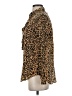 J.Crew 100% Silk Animal Print Gold Long Sleeve Silk Top Size 0 - photo 5