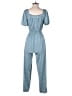 Indigo Rose Checkered-gingham Blue Jumpsuit Size S - photo 2