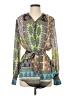 Liz Claiborne 100% Polyester Paisley Green Long Sleeve Blouse Size S - photo 1