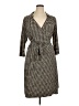 Attention 100% Polyester Houndstooth Brown Casual Dress Size XL - photo 1