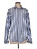 Express 100% Cotton Stripes Blue Long Sleeve Button-Down Shirt Size M - photo 1