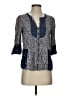 Maeve 100% Rayon Blue 3/4 Sleeve Blouse Size 4 - photo 1