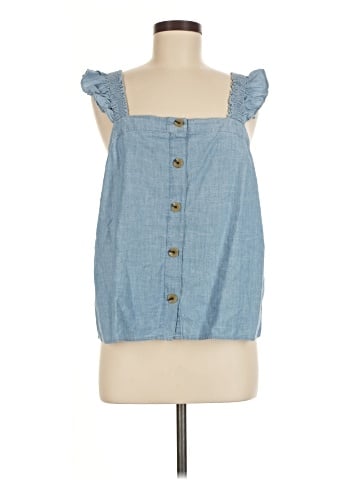 J.Crew Factory Store Sleeveless Button-Down Shirt (view 1)