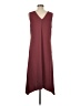 Three Eighty Two Solid Burgundy Casual Dress Size M - photo 2