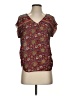 Tiny 100% Rayon Burgundy Short Sleeve Blouse Size S - photo 1