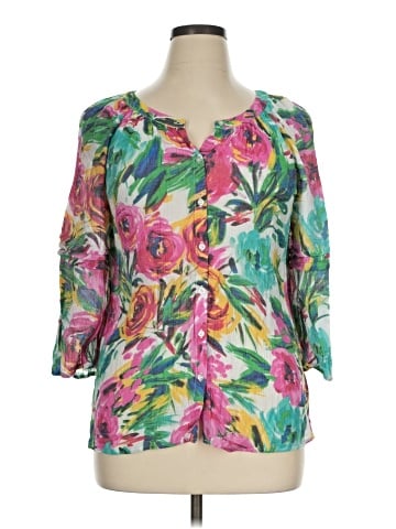 Counterparts 3/4 Sleeve Blouse (view 1)