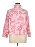 T by Talbots Print Pink Track Jacket Size 1X - photo 1