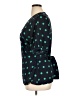 Halogen 100% Polyester Polka Dots Green Short Sleeve Blouse Size 1X - photo 5