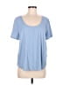 Ann Taylor 100% Rayon Blue Short Sleeve Top Size M - photo 1