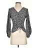 CeCe Gray Long Sleeve Blouse Size S - photo 1