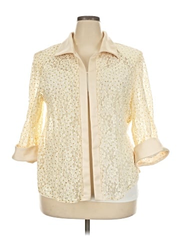 R&M Richards 3/4 Sleeve Button-Down Shirt (view 1)