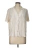 Danskin 100% Polyester Ivory Short Sleeve Blouse Size L - photo 1