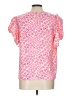 TCEC 100% Polyester Hearts Pink Short Sleeve Blouse Size L - photo 2