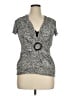 Elementz 100% Polyester Silver Short Sleeve Top Size XL - photo 1