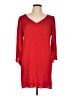 Milly Solid Red Casual Dress Size L (estimated) - photo 1