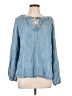 Style&Co 100% Lyocell Blue Long Sleeve Blouse Size L - photo 1
