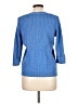 Karen Scott 100% Cotton Blue Pullover Sweater Size L - photo 2