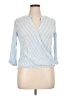 41Hawthorn 100% Rayon Blue 3/4 Sleeve Blouse Size L - photo 1