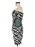 Dots Animal Print Black Cocktail Dress Size S - photo 5