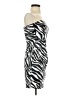 Dots Animal Print Black Cocktail Dress Size S - photo 4