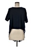 Eri + Ali 100% Cotton Solid Blue Black Short Sleeve Top Size M - photo 1