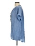 Umgee Blue Short Sleeve Blouse Size S - photo 5