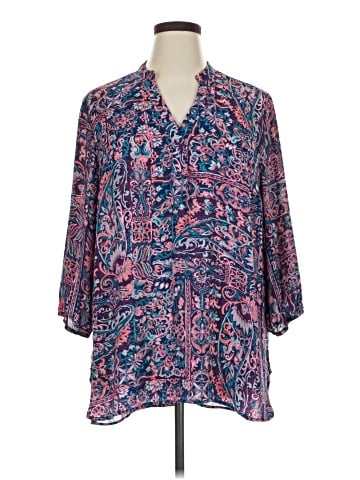 Boutique + 3/4 Sleeve Blouse (view 1)