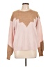 Joie Chevron-herringbone Pink Pullover Sweater Size L - photo 1
