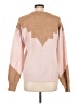 Joie Chevron-herringbone Pink Pullover Sweater Size L - photo 2