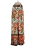Cupcakes & Cashmere 100% Polyester Paisley Orange Ivory Casual Pants Size S - photo 1