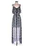 Bebe Print Blue Casual Dress Size M - photo 1