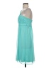 David's Bridal 100% Polyester Solid Teal Cocktail Dress Size 4 - photo 5
