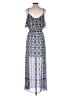 Bebe Print Blue Casual Dress Size M - photo 2