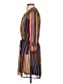 DR2 100% Polyester Stripes Brown Casual Dress Size XS - photo 5