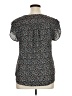 Lily White 100% Polyester Black Short Sleeve Blouse Size XL - photo 2