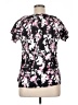 Unbranded Floral Black Short Sleeve Blouse Size XL - photo 2