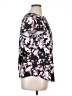 Unbranded Floral Black Short Sleeve Blouse Size XL - photo 4