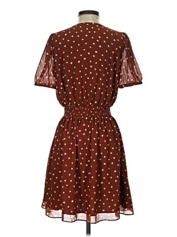 Madewell Smocked-Waist Mini Dress in Inkspot Dots (view 2)