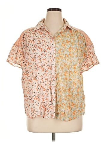 American Eagle Outfitters Short Sleeve Blouse (view 1)