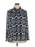 Lane Bryant Paisley Black Blue Long Sleeve Button-Down Shirt Size 22 - 24 Plus - photo 1