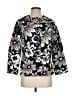 Chico's 100% Polyester Floral Black Jacket Size Sm (0.5) - photo 1