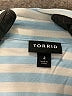 Torrid Stripes Blue 3/4 Sleeve Button-Down Shirt Size 4X Plus (4) - photo 7